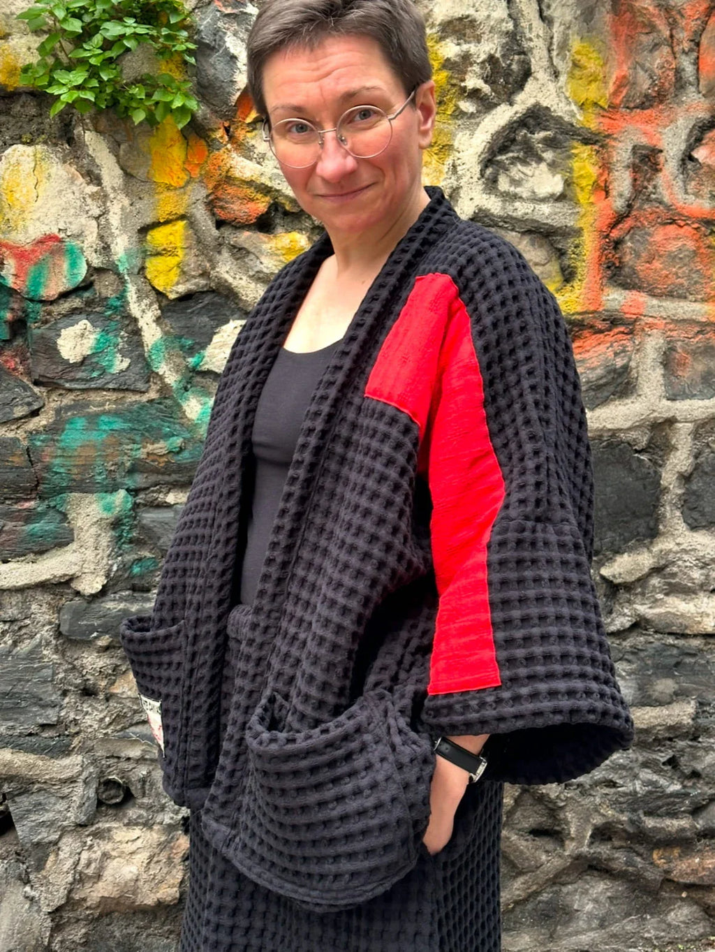 Black Ripple Jacket - Black