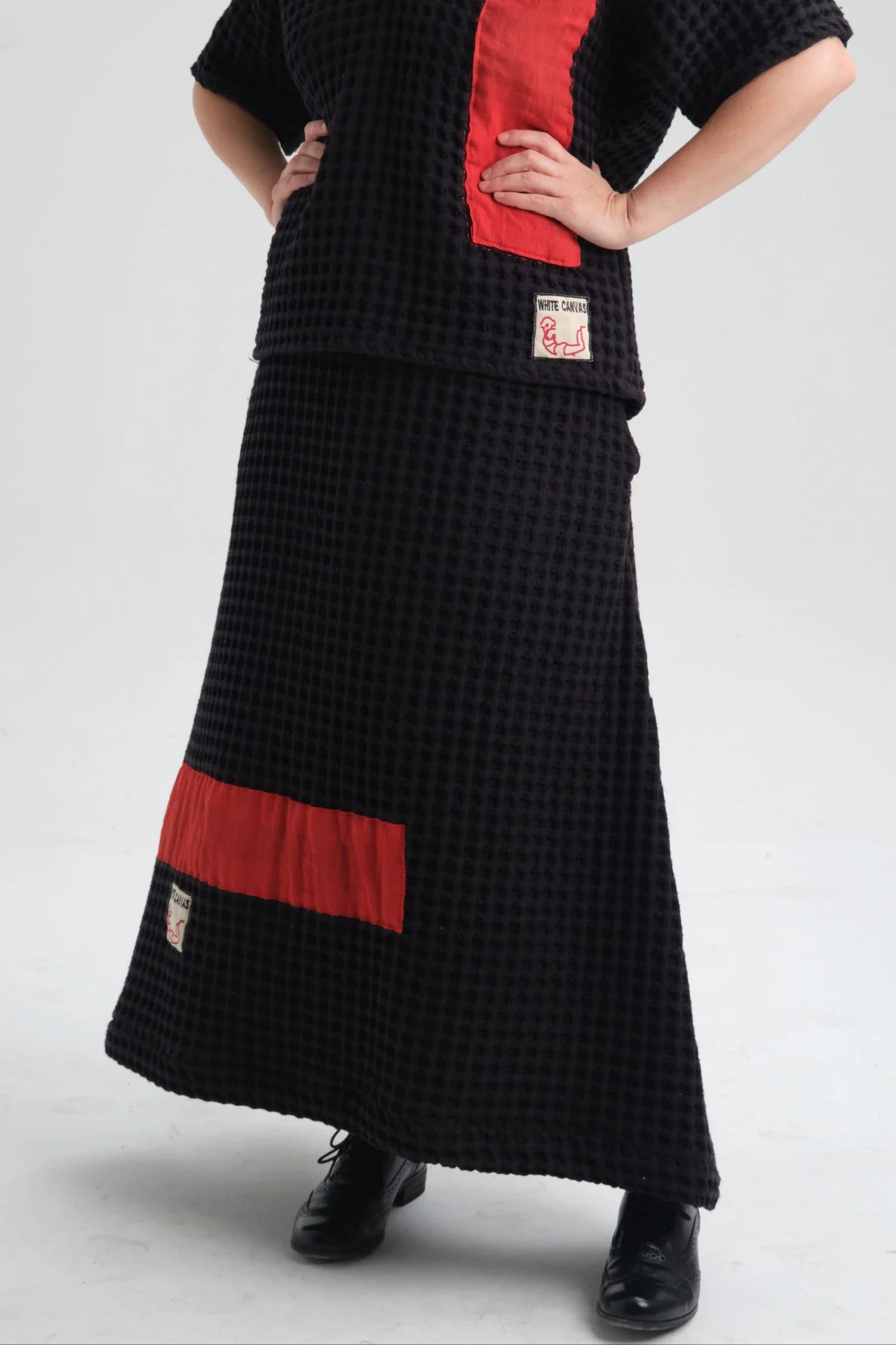 Black Ripple Skirt - Black