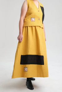 Mustard Ripple Skirt - Mustard