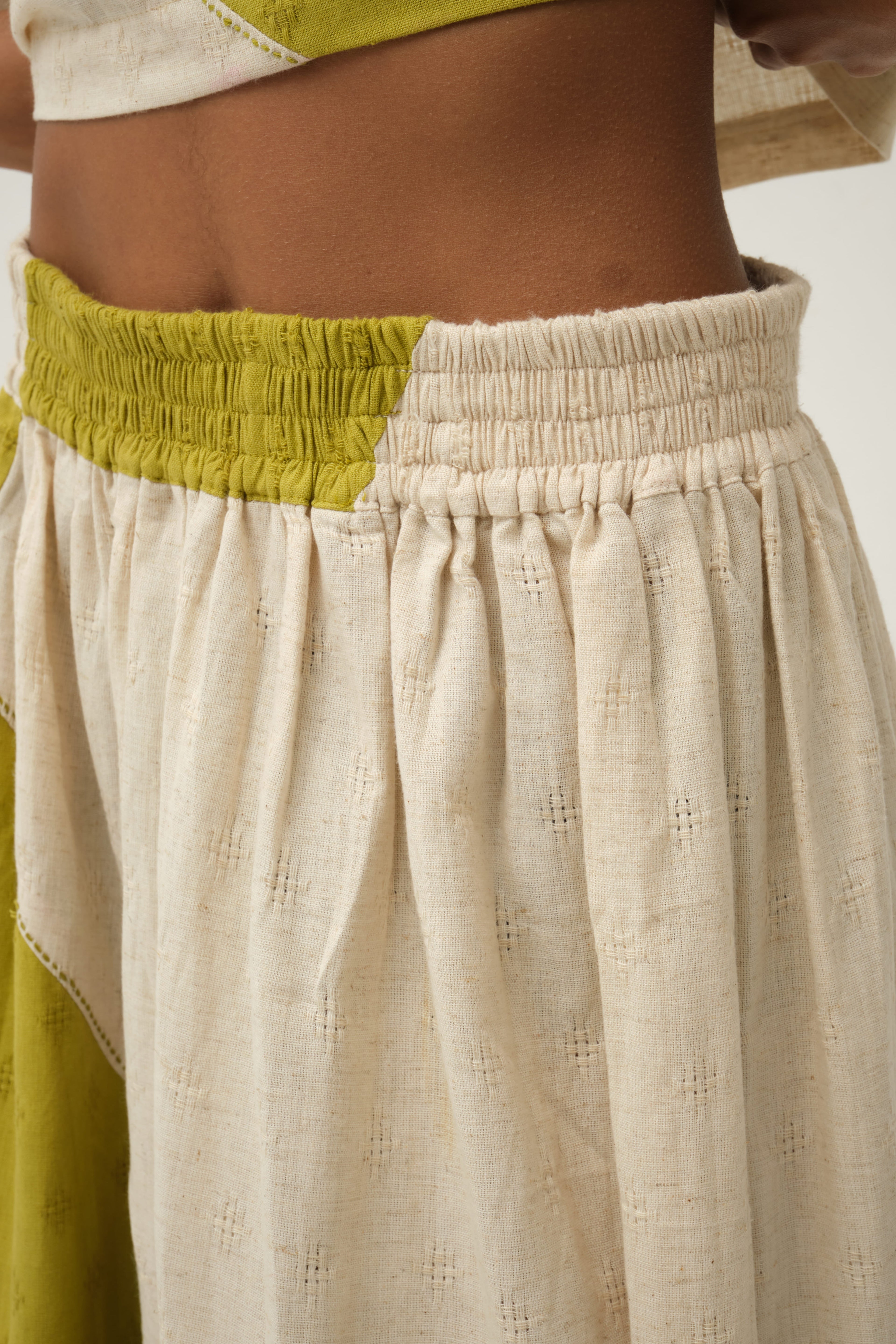 Green Simpson Set in handwoven Dobby Cotton by White Canvas - Image 6