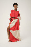 Red Simpson Top in handwoven Dobby Cotton by White Canvas - Image 1