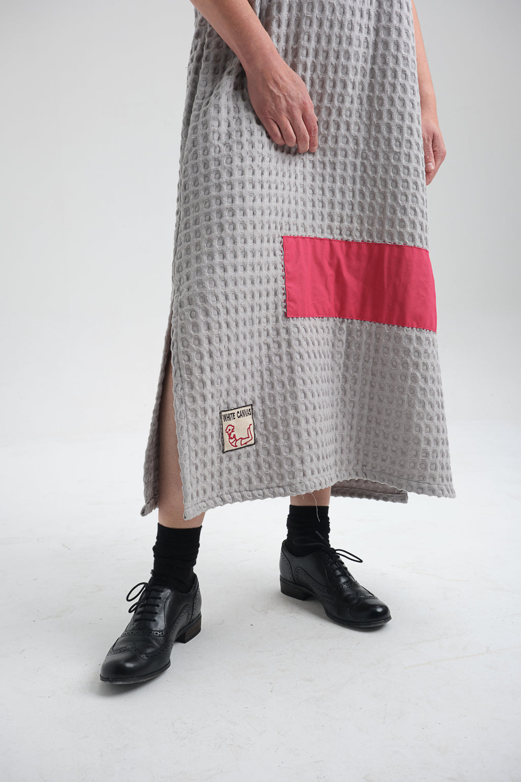 Chic and versatile grey dress styled for everyday wear. A perfect blend of sustainability, comfort, and effortless elegance