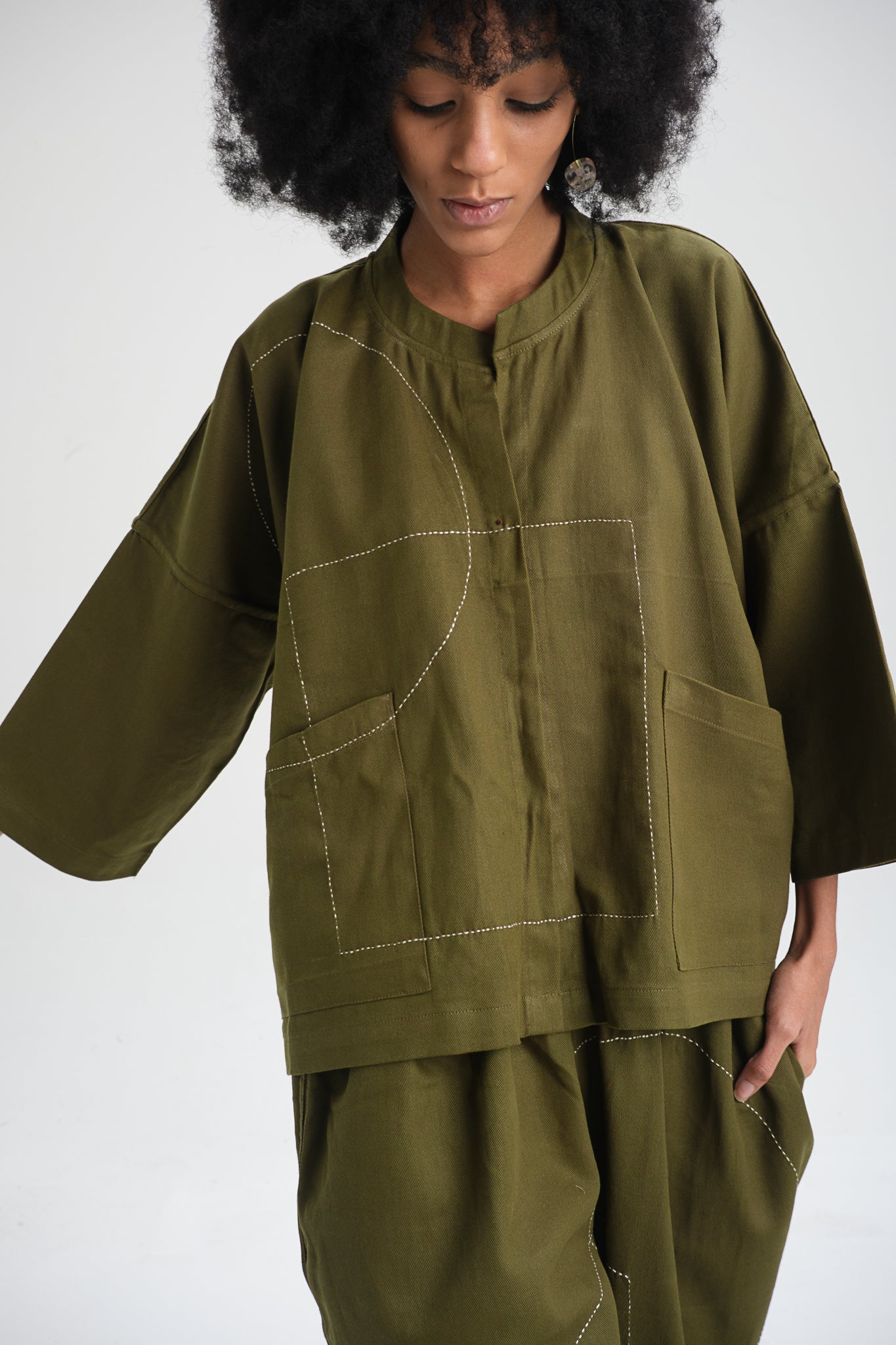 Soft yet stylish cotton canvas top for women – breathable, durable, and ethically made. A versatile sustainable fashion piece, perfect for casual and statement looks