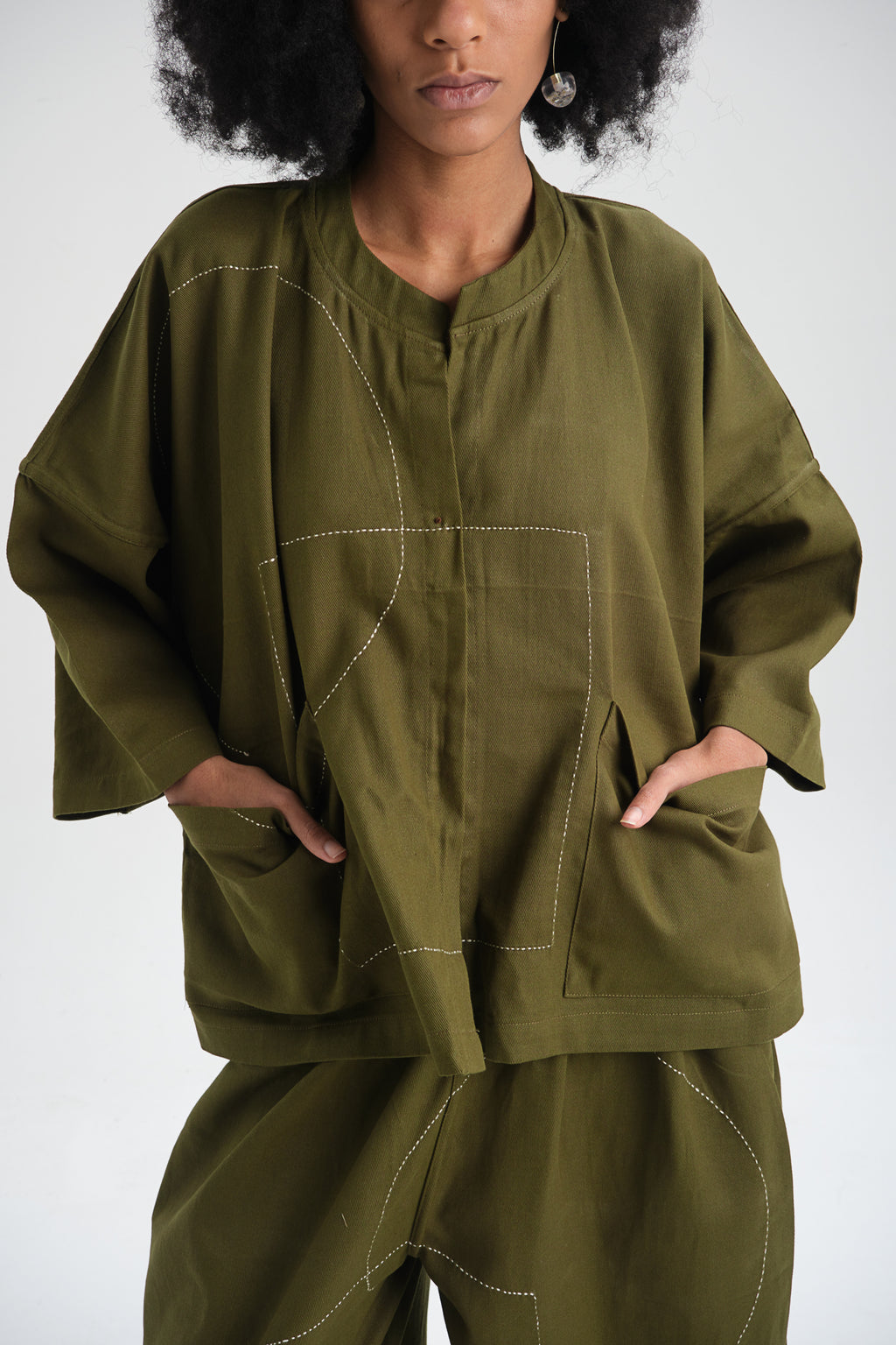 Soft yet stylish cotton canvas top for women – breathable, durable, and ethically made. A versatile sustainable fashion piece, perfect for casual and statement looks