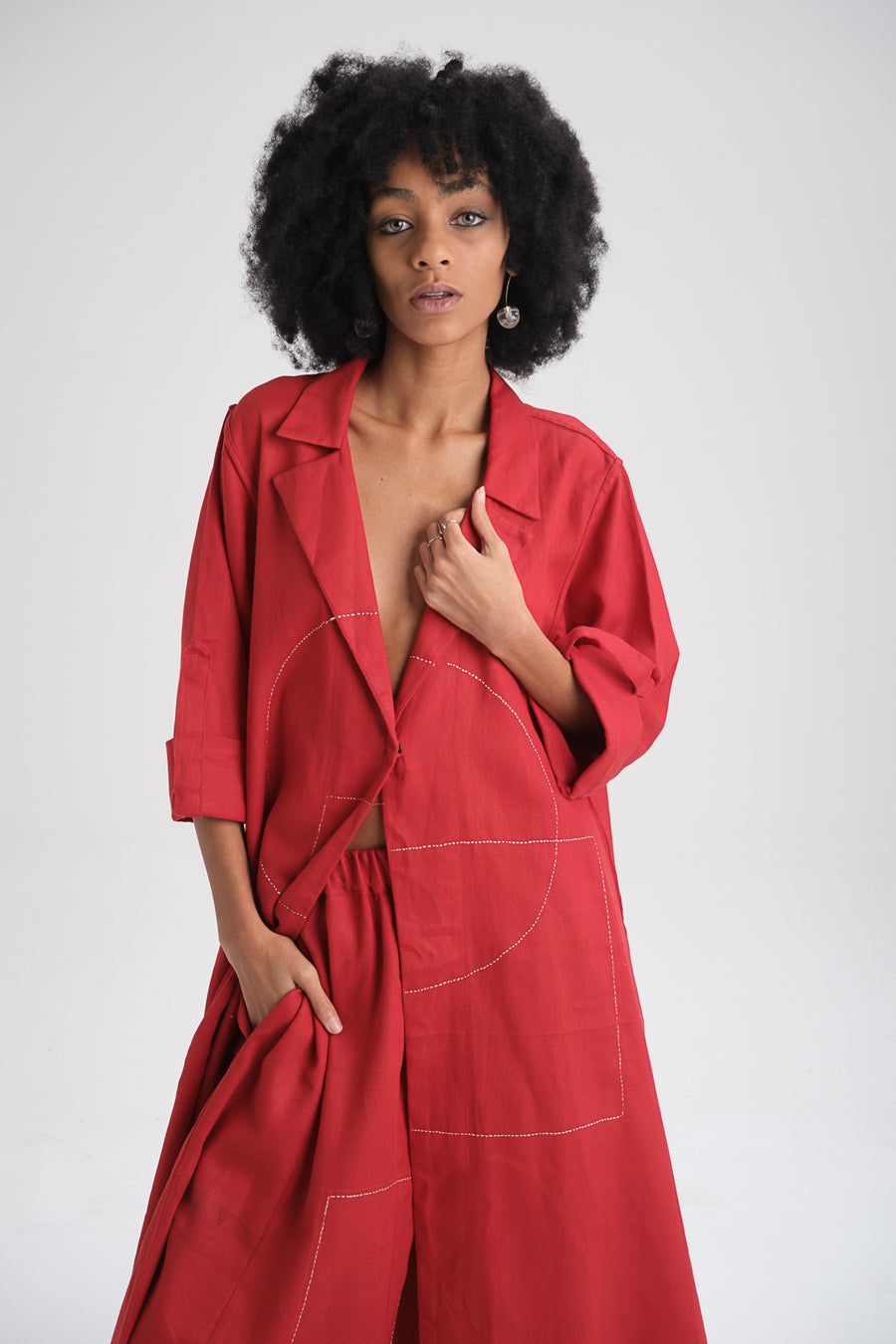 RED CAMELLIA BLAZER