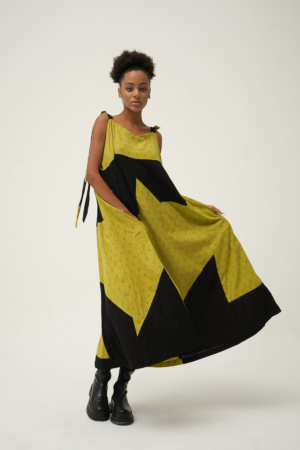 Black & Green WINNIE DRESS