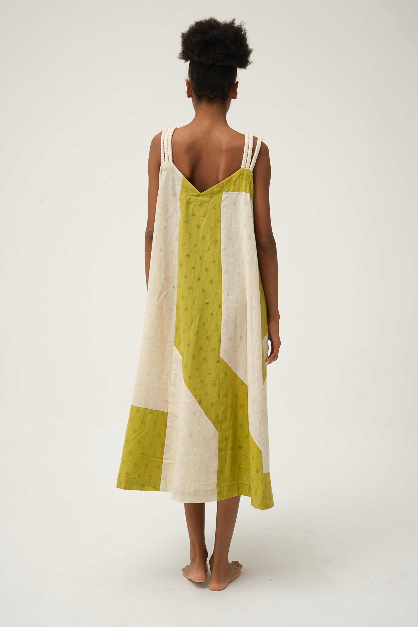 Green & Cream CHARLIE DRESS