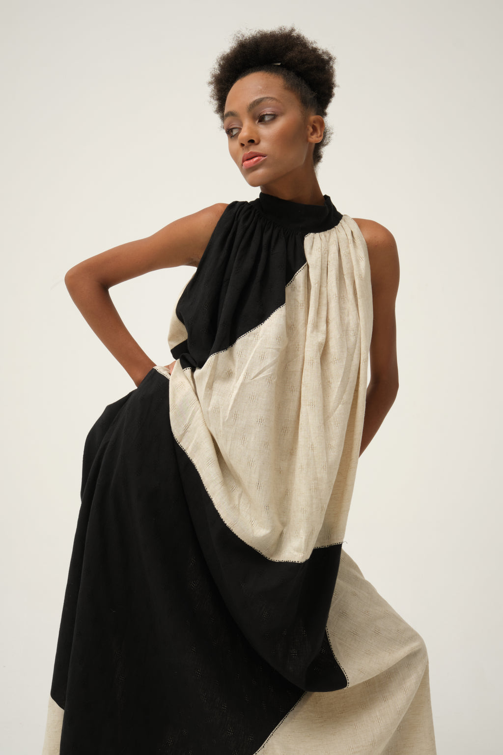 Black & Cream FLINTSTONE DRESS