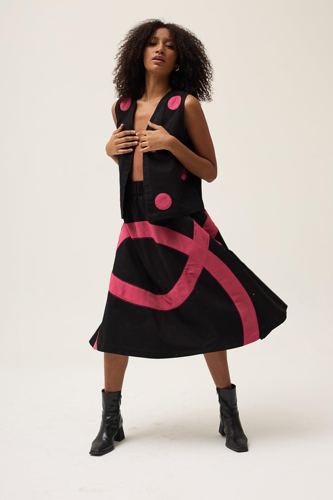 Pink Polka Petal Set