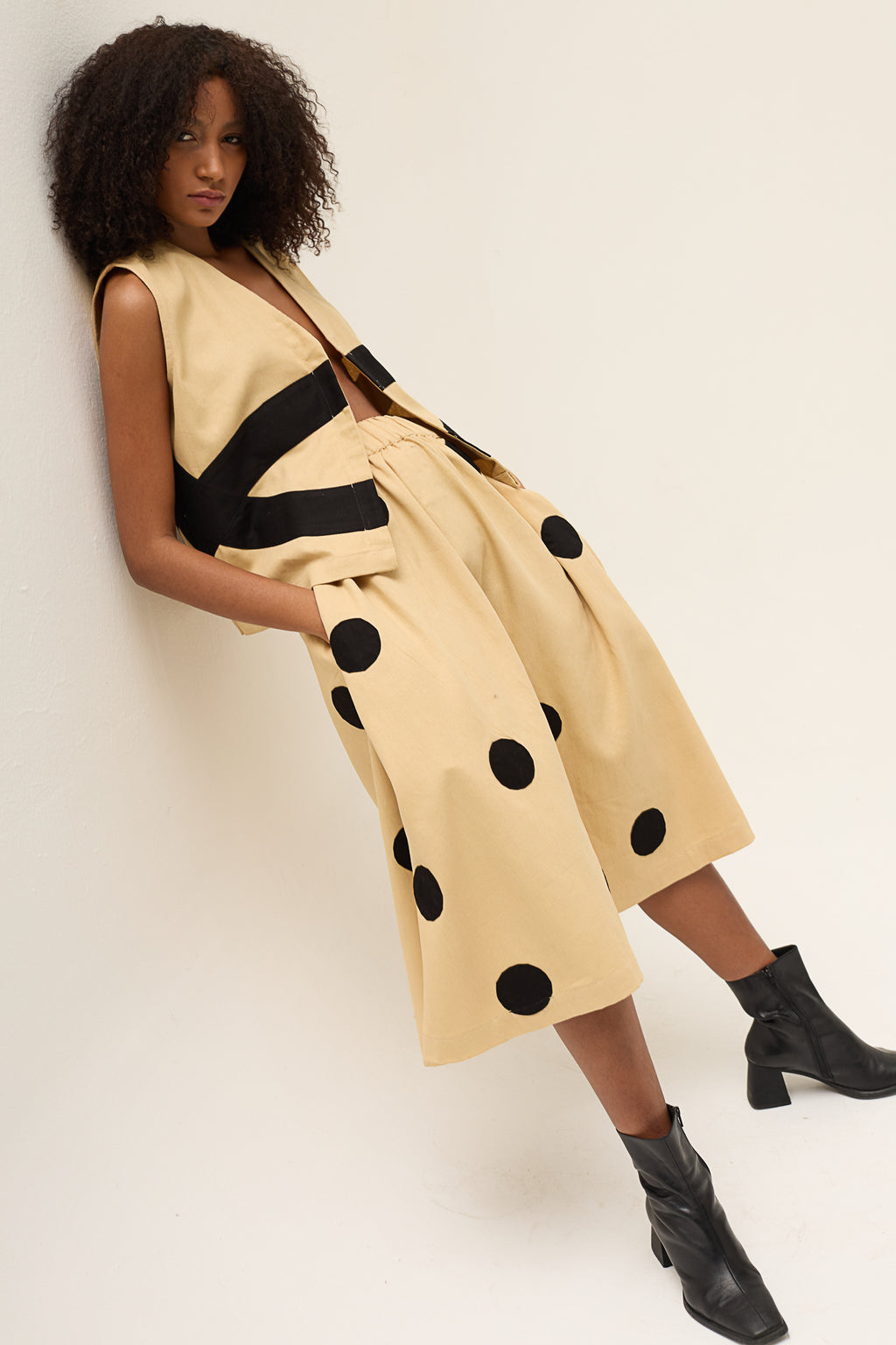 Black Polka Blush Skirt