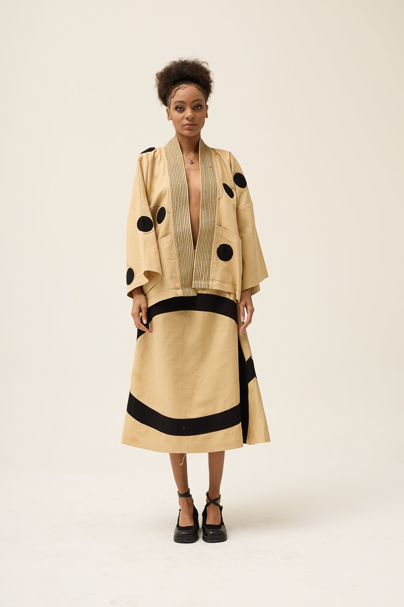 Black Polka Blush Set