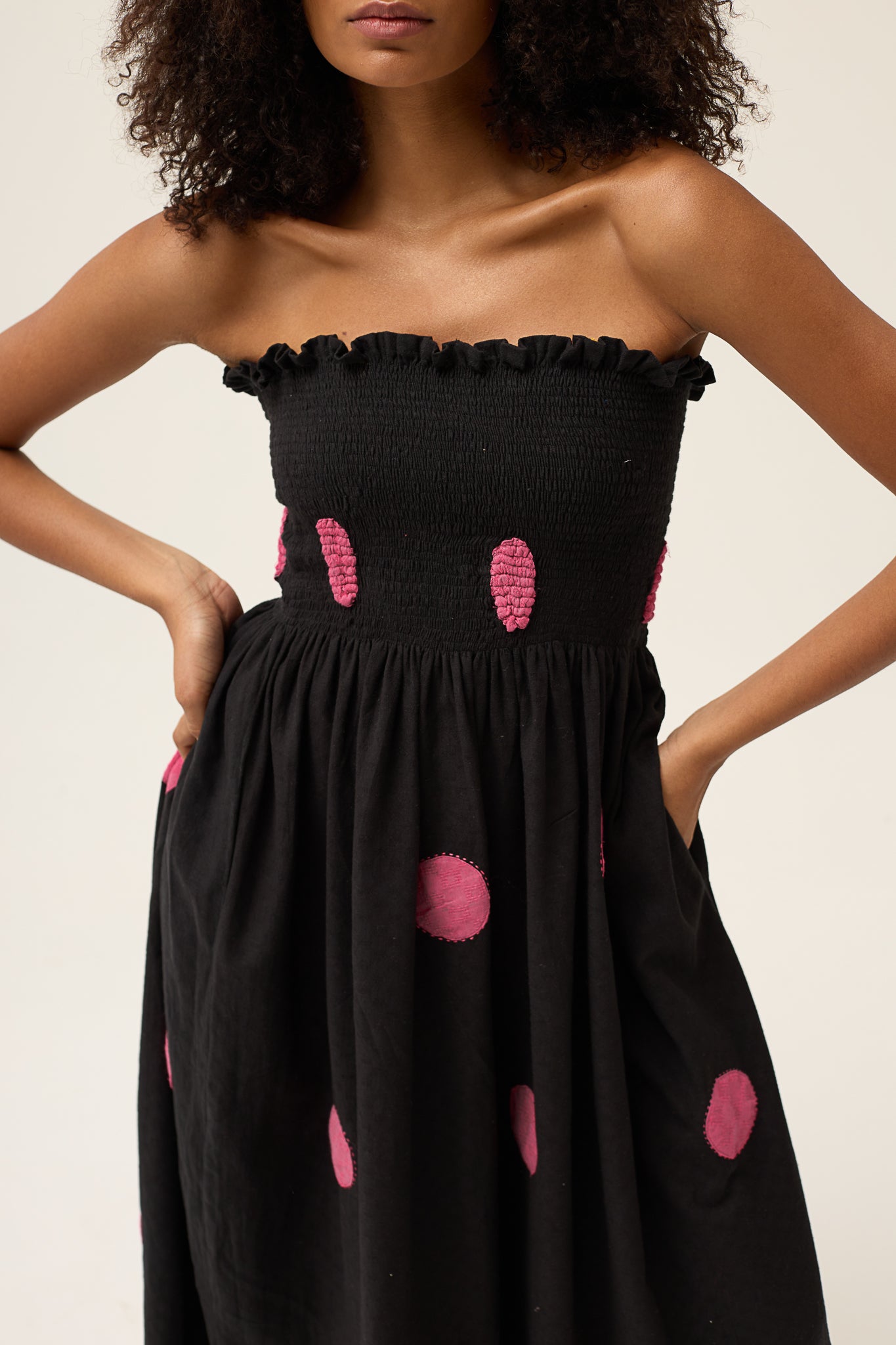 Pink Polka Tube Dress