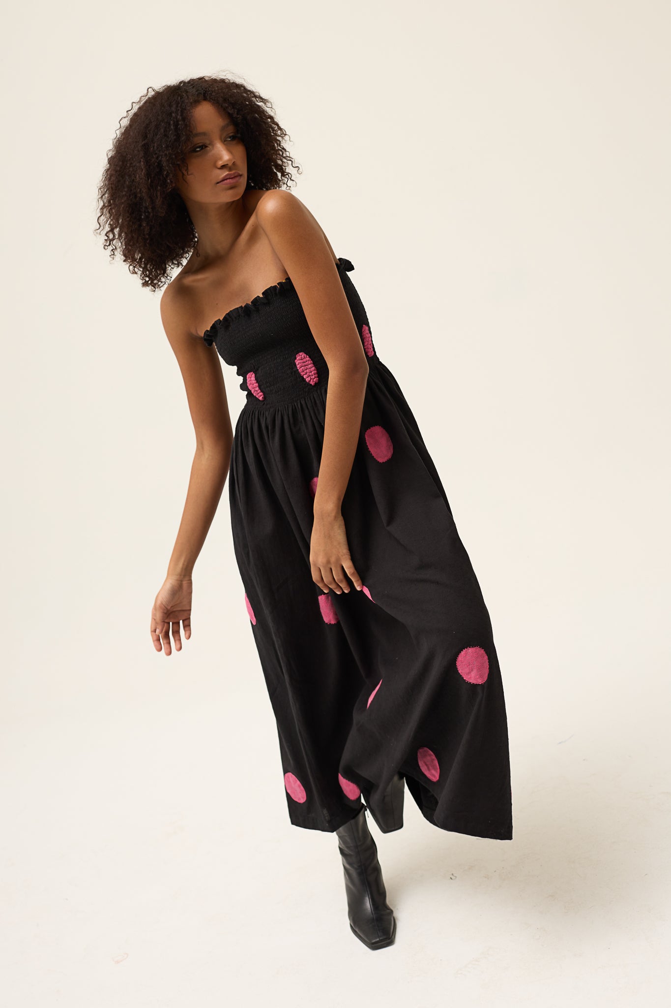 Pink Polka Tube Dress