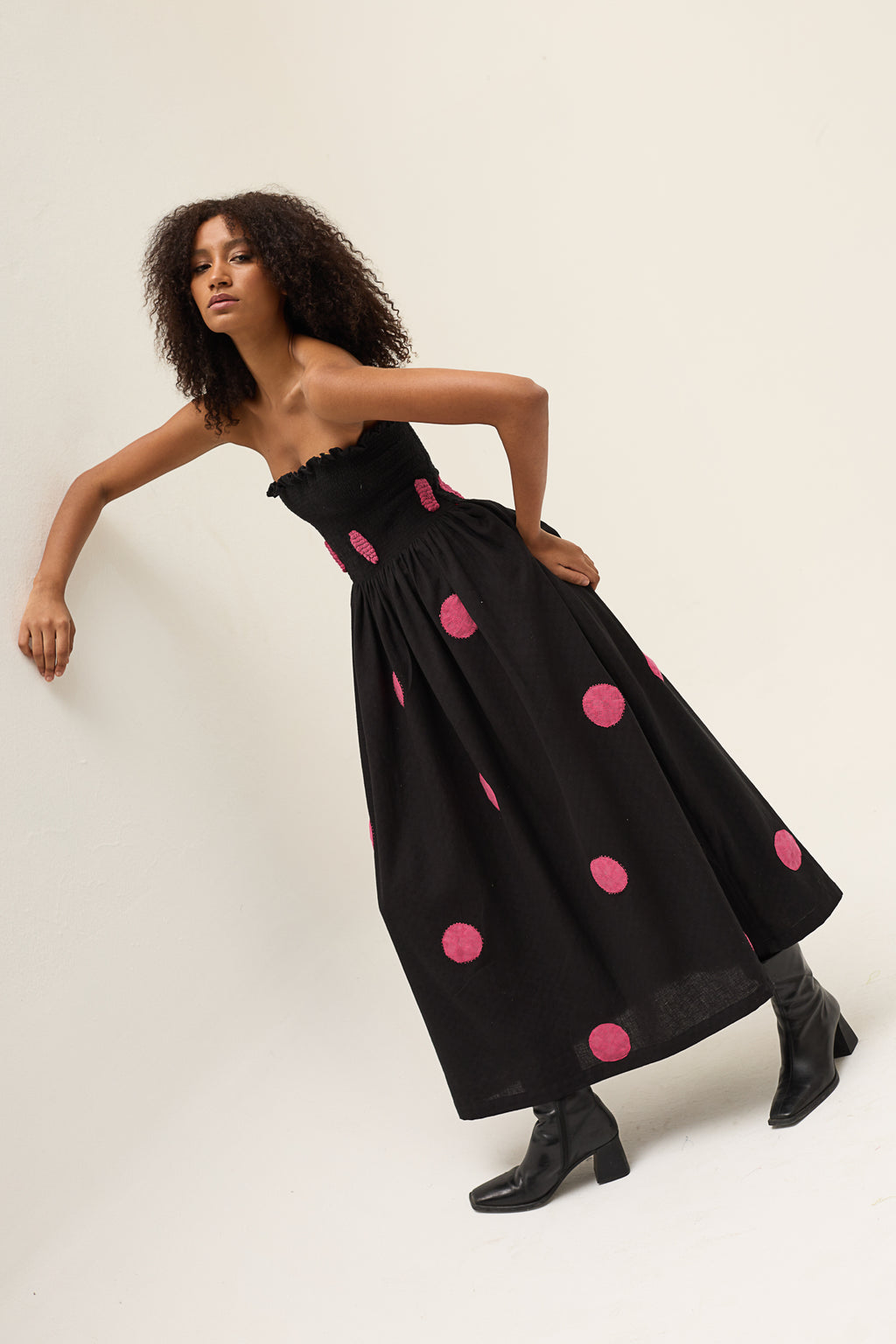 Pink Polka Tube Dress