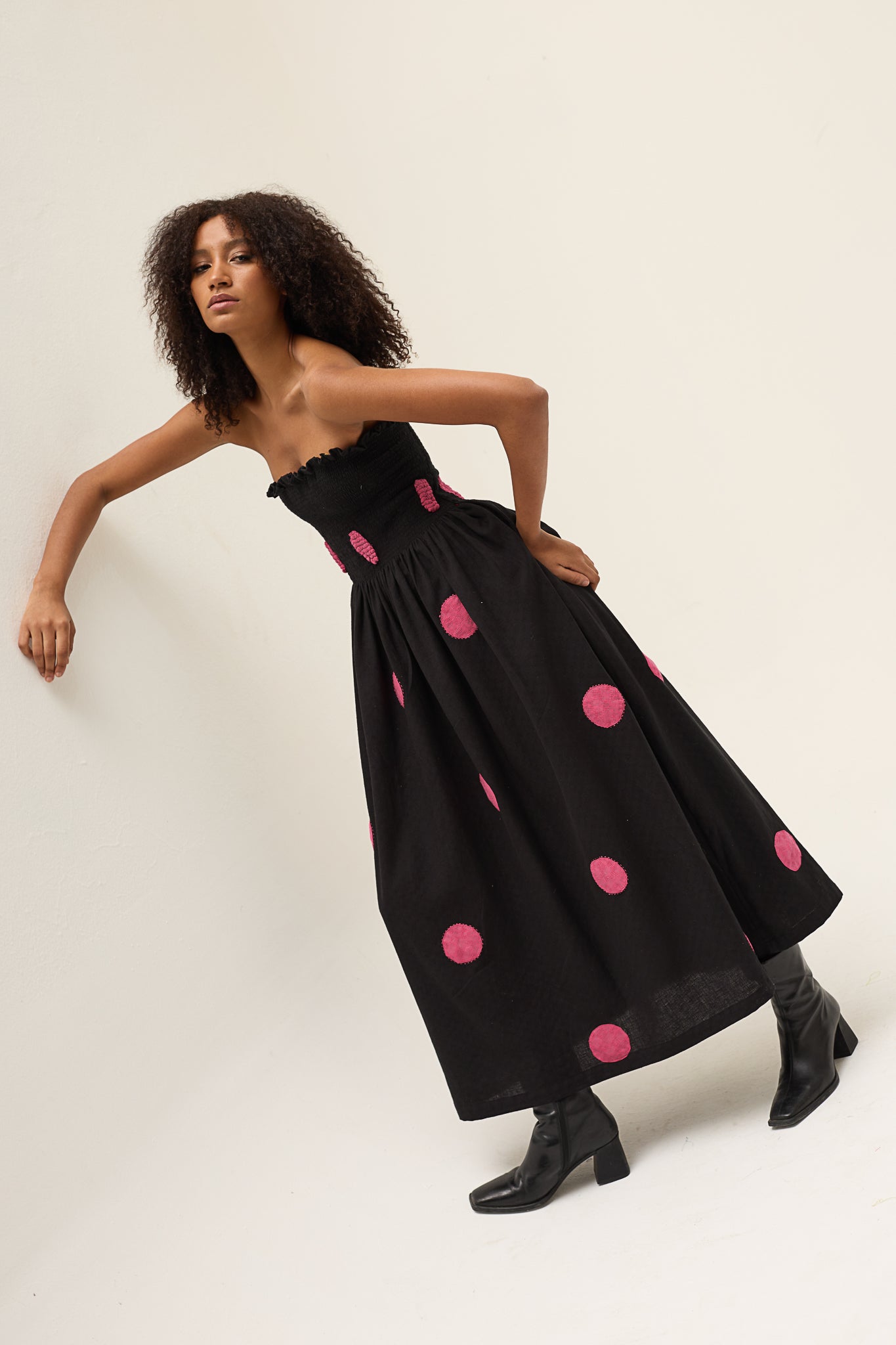 Pink Polka Tube Dress