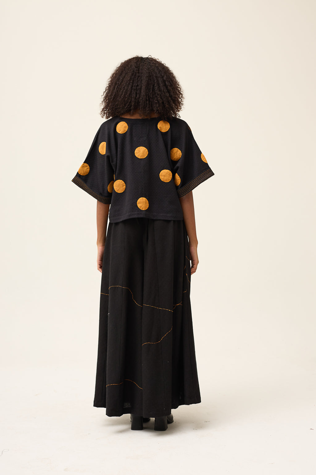 ORANGE POLKA RINGA SET