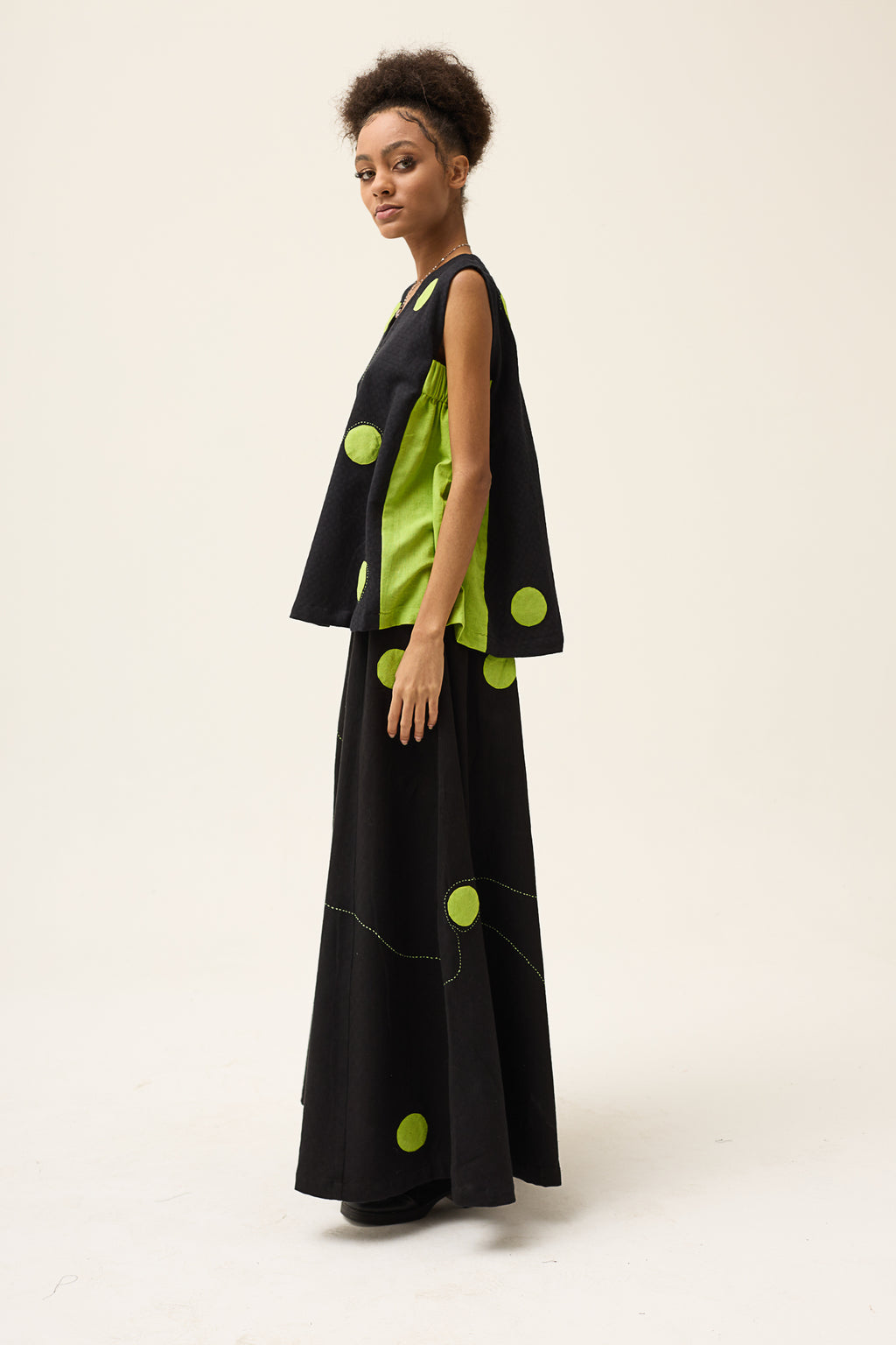 GREEN POLKA WISP SET