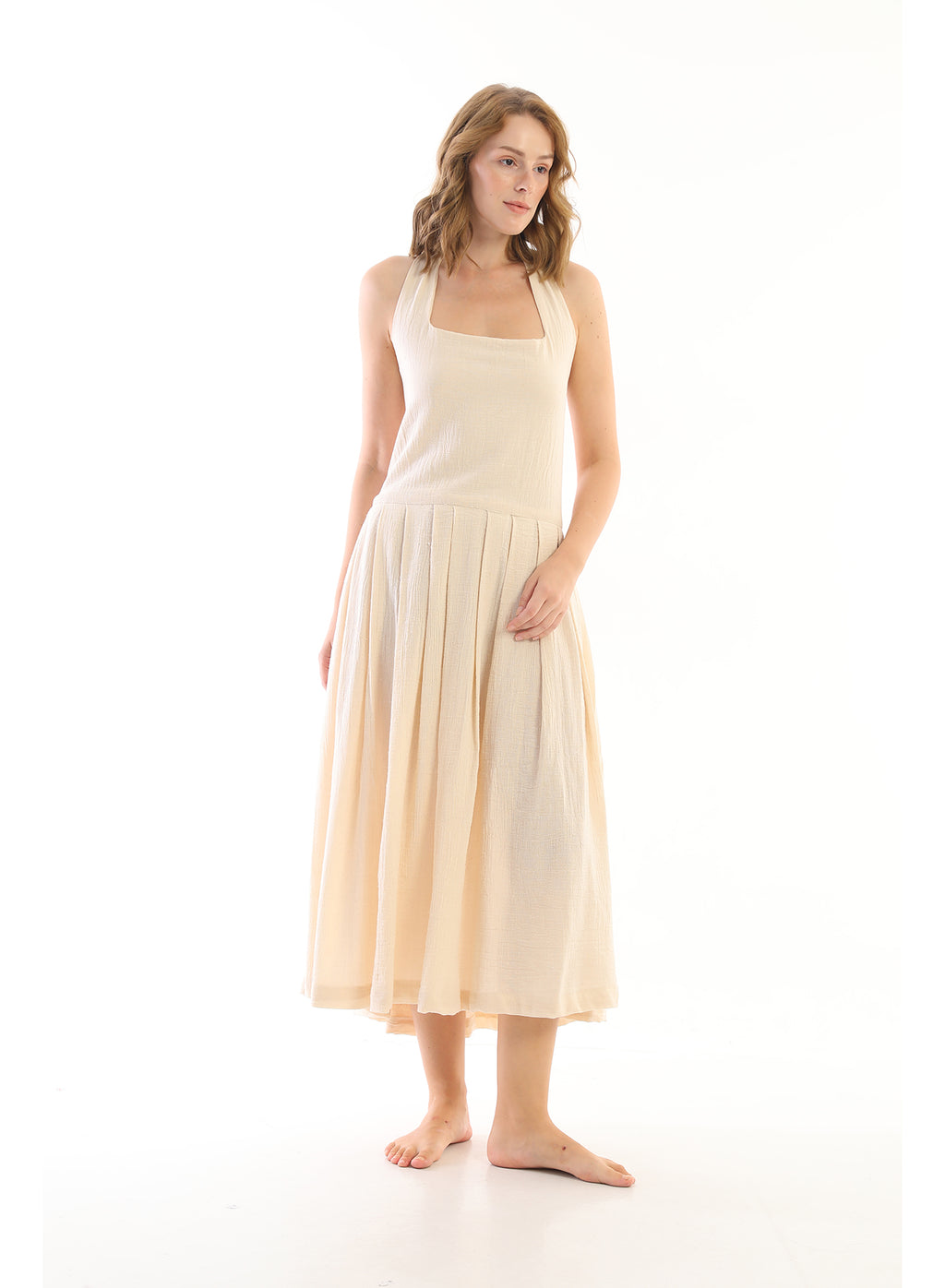 Cream Phawta Dress