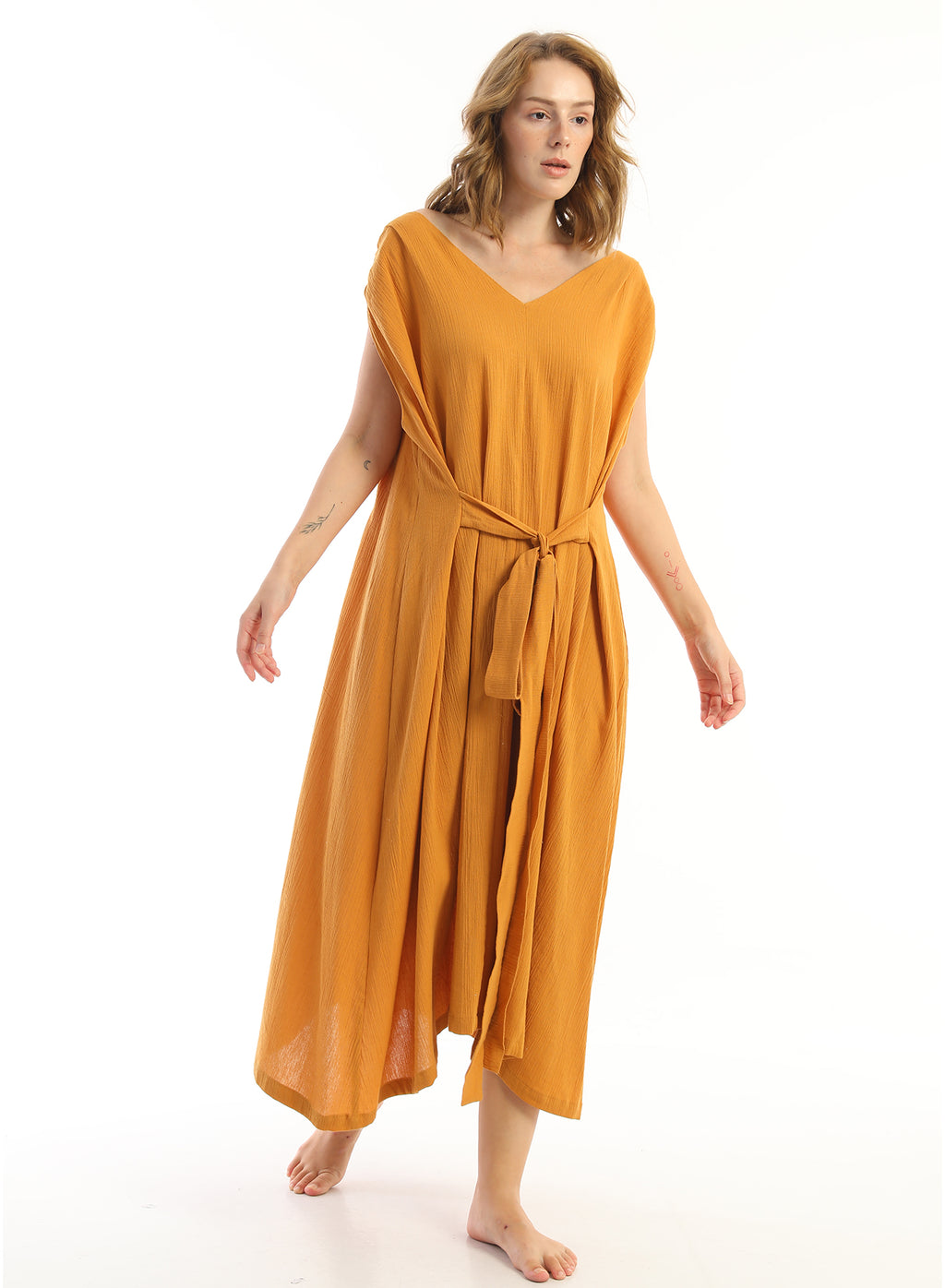 Mustard Phaibun Dress