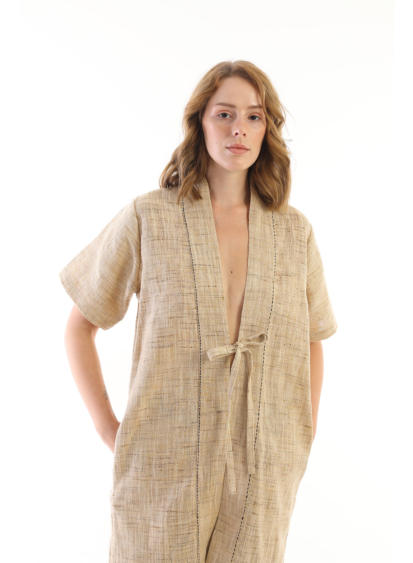 Handwoven Silk Copper Jacket