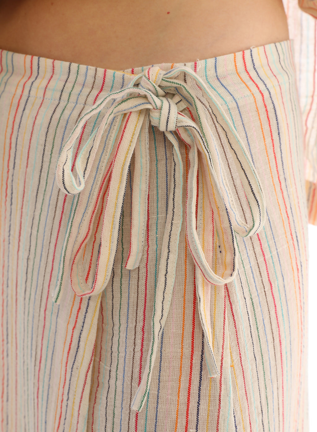 Stripe overlap skirt