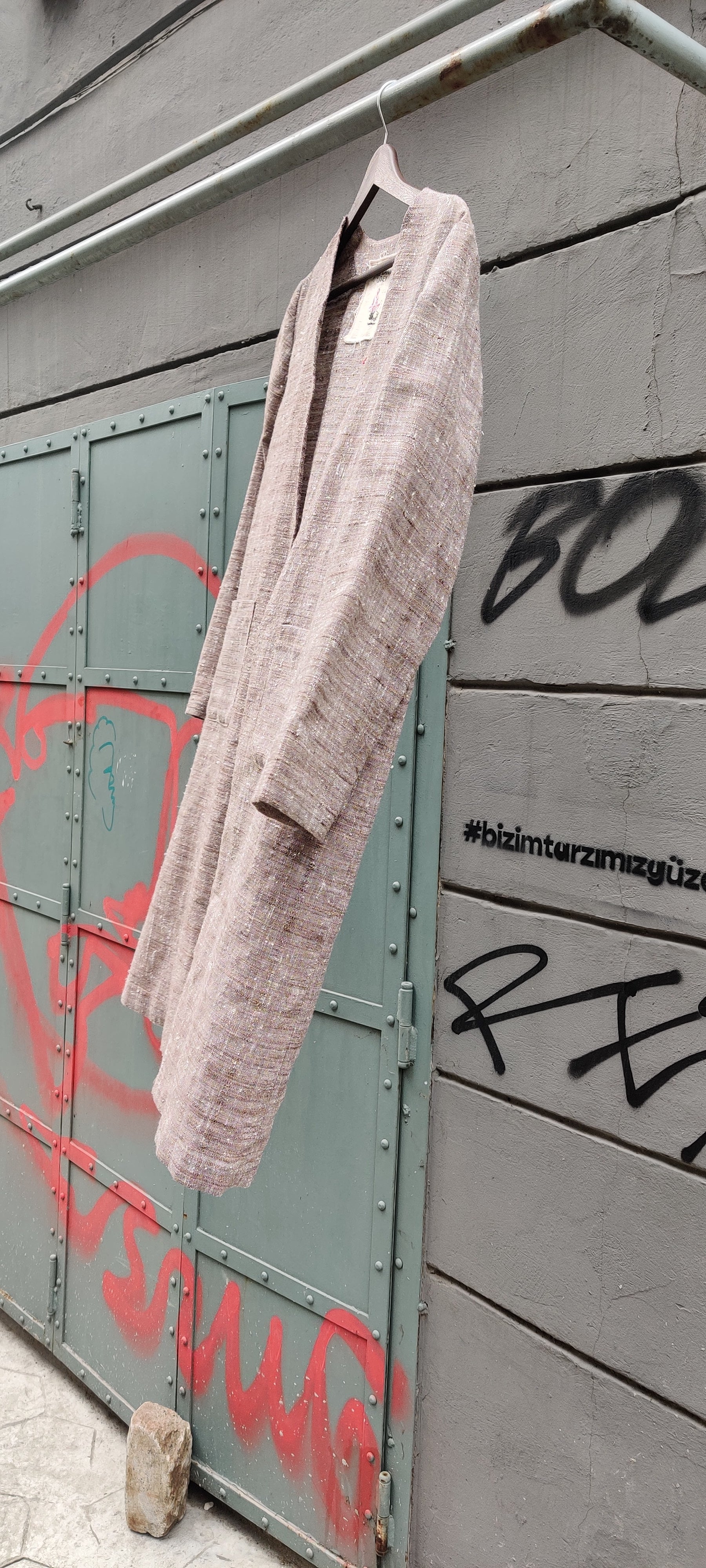 PURPLE WHITE SILK COTTON JACKET